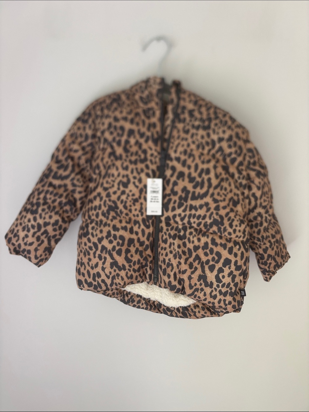 Gap Cheetah Print Toddler Girl Winter Jacket Size 4T NWT